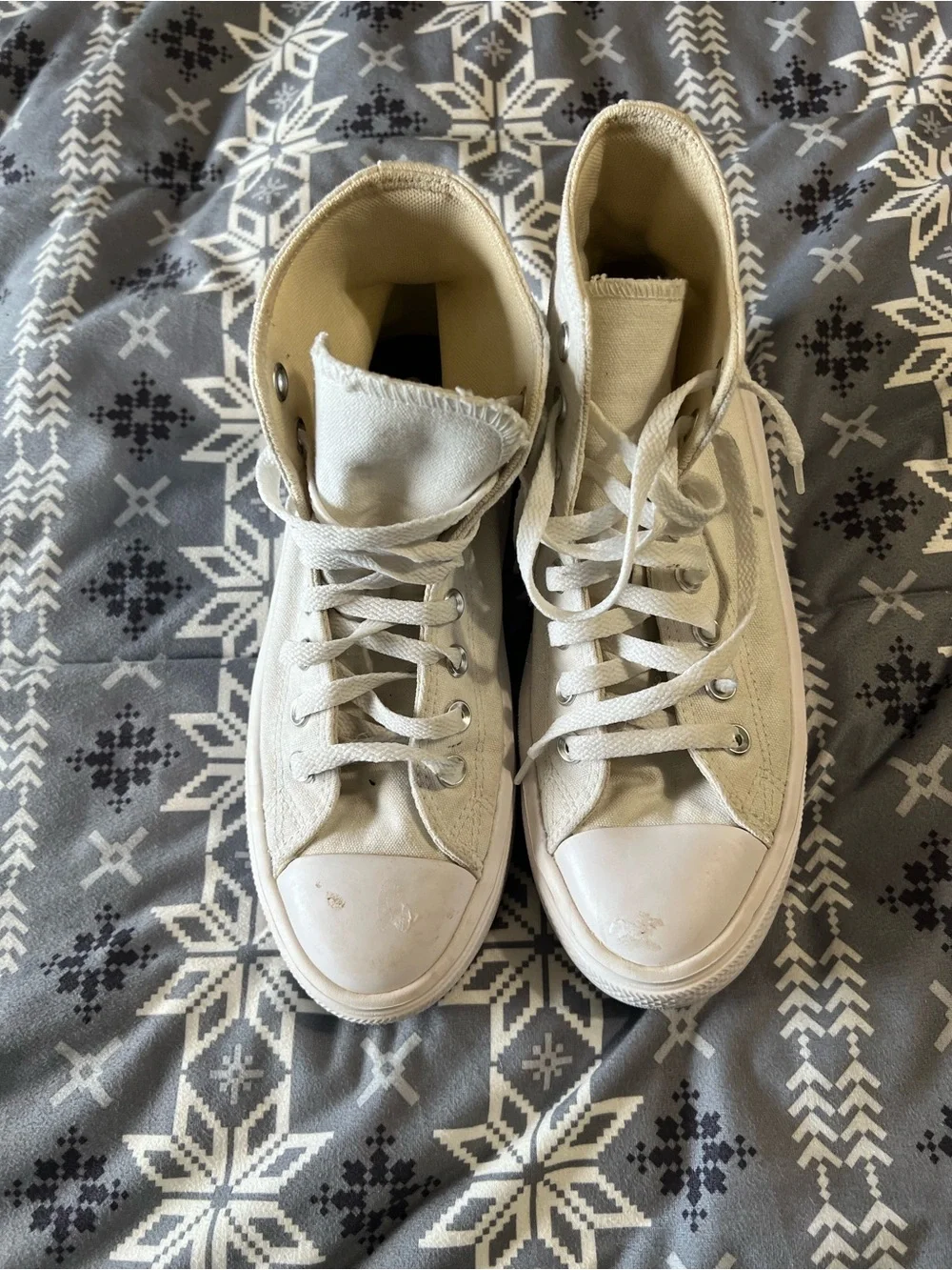 Converse High-Top Sneakers in Off-White